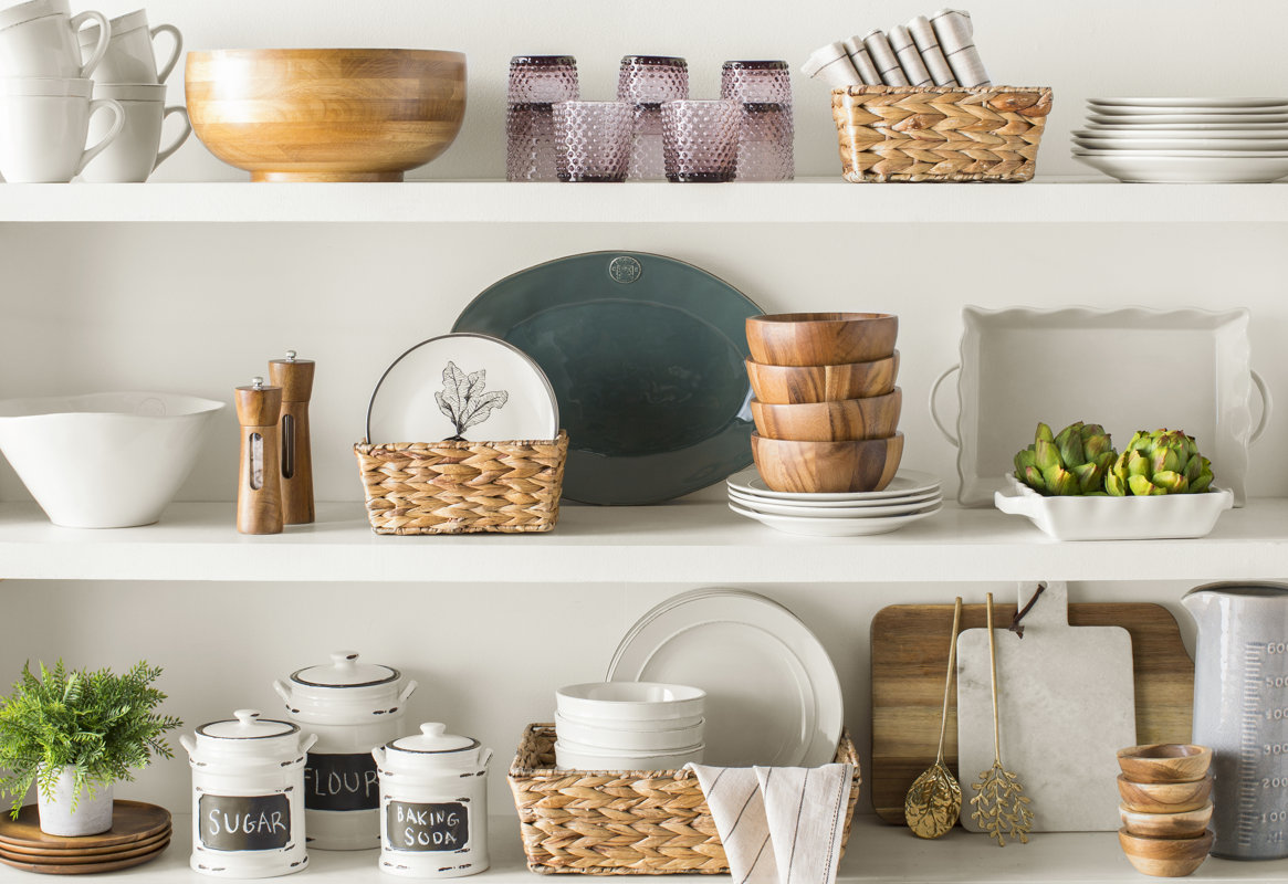 Laurel Foundry Modern Farmhouse Harwood 16 Piece Dinnerware Set